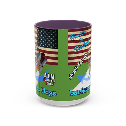 shoot for the stars - Accent Mug (green)