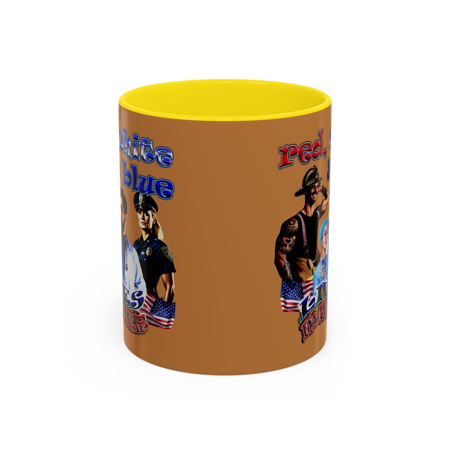 rw&b lives matter - Accent Mug (light brown)