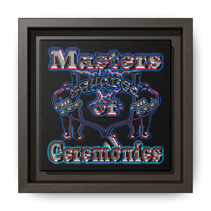 em cee squared - framed canvas art (black)