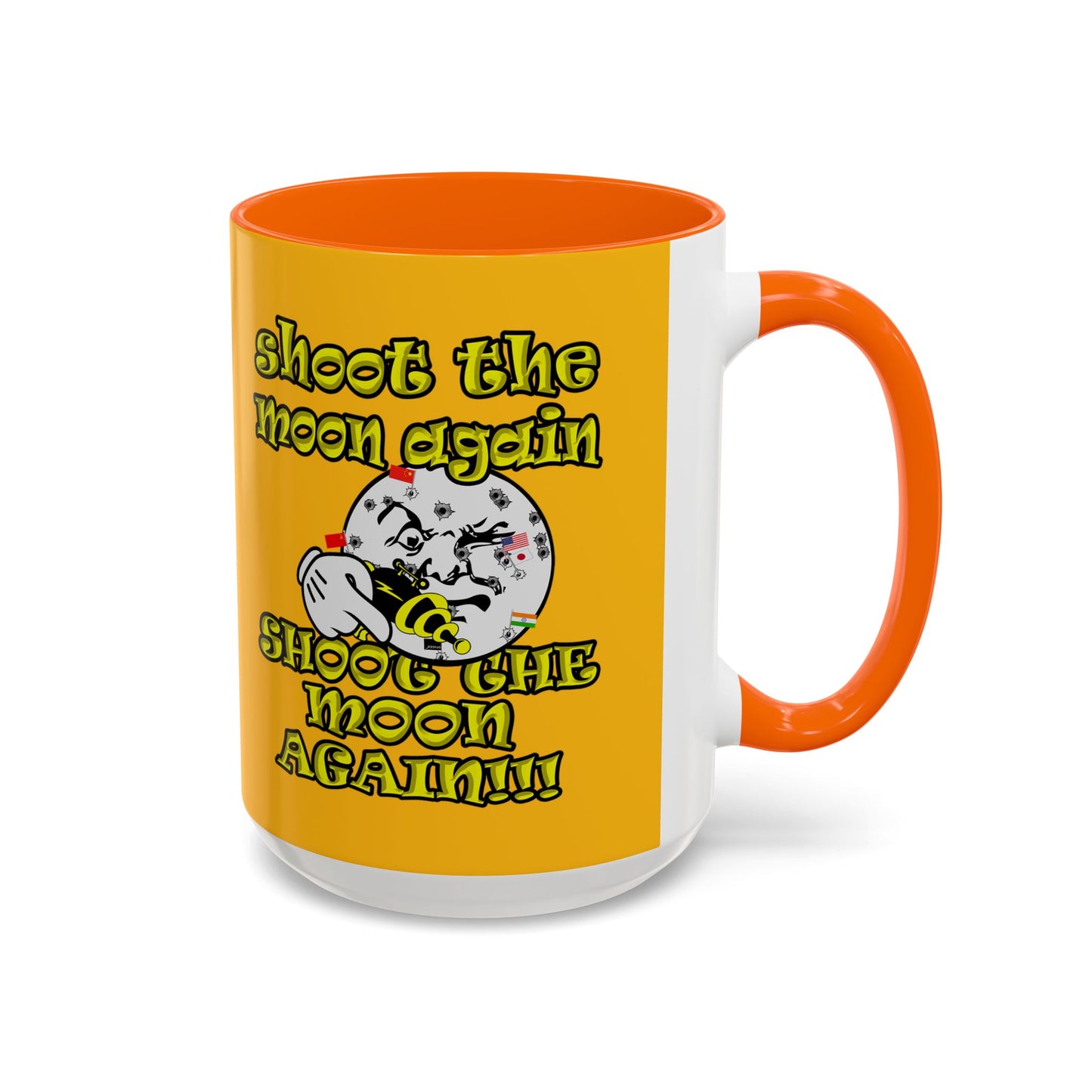 shoot the moon again - Accent Mug (yellow)