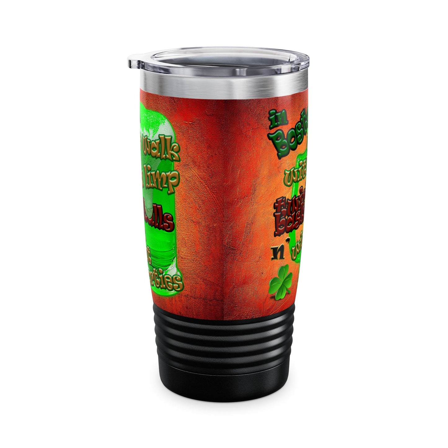 celtics logo - Ringneck Tumbler, 20oz (burnt orange)
