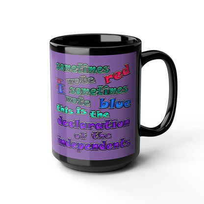 declaration of the independents - Black Mug (light purple)