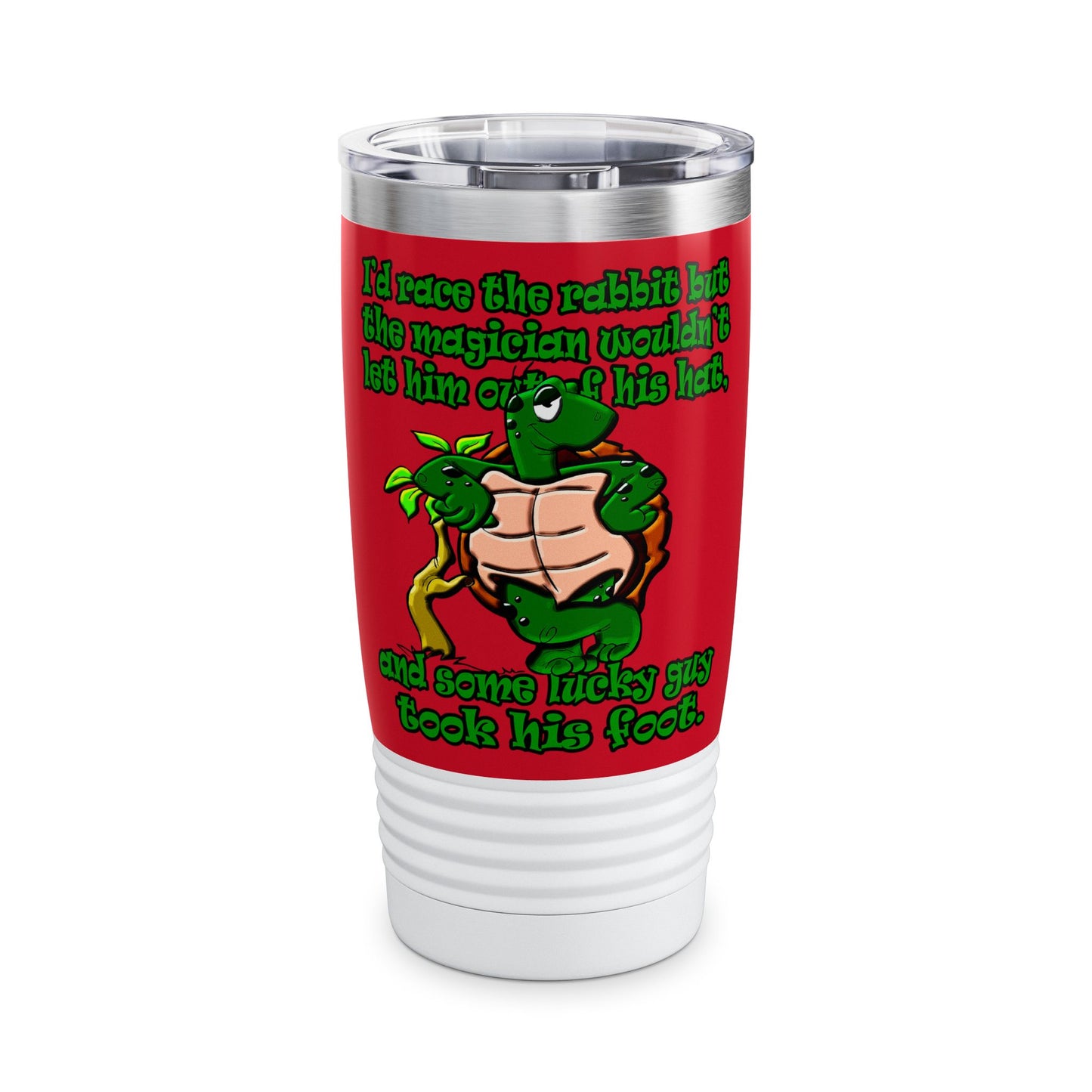 turtle race - Ringneck Tumbler, 20oz (dark red)