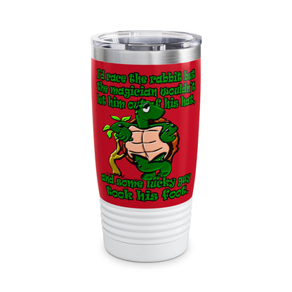turtle race - Ringneck Tumbler, 20oz (dark red)