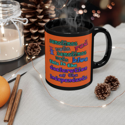 declaration of the independents - Black Mug (orange)