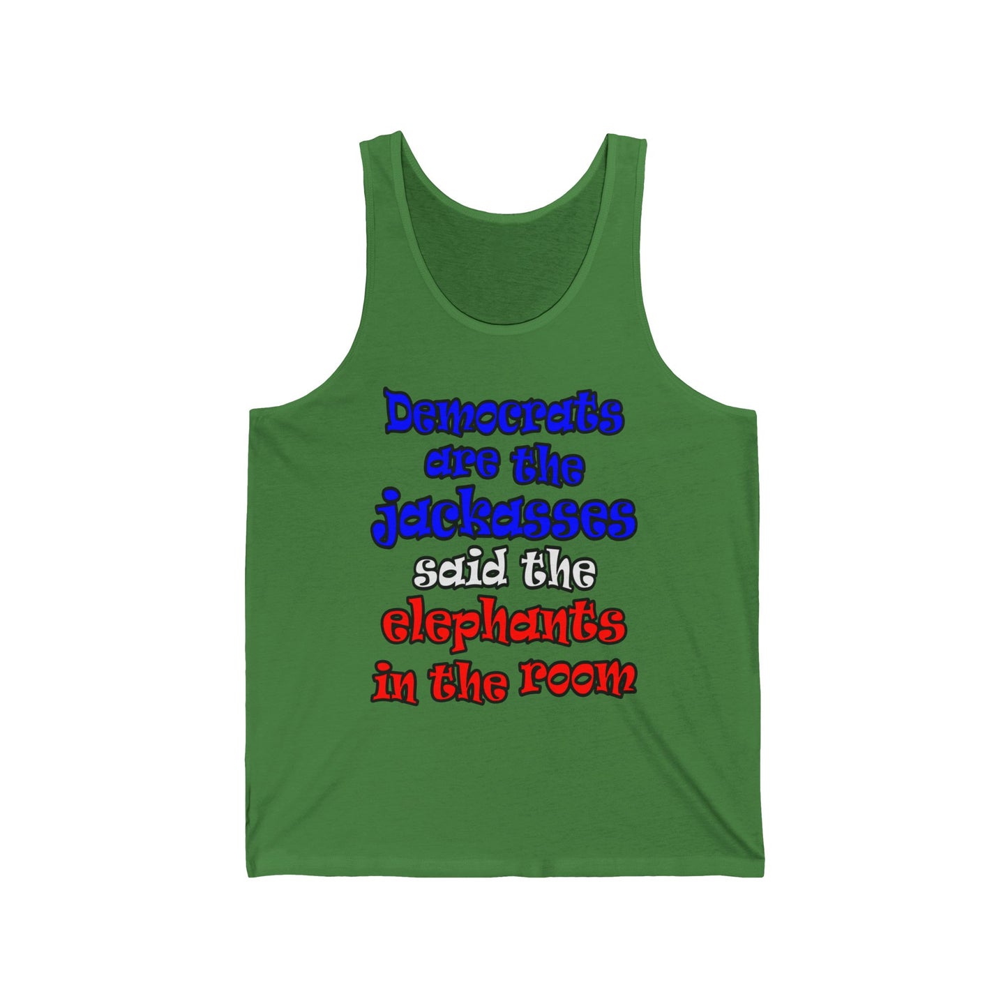 donkeys and elephants - Unisex Jersey Tank