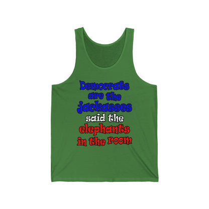 donkeys and elephants - Unisex Jersey Tank