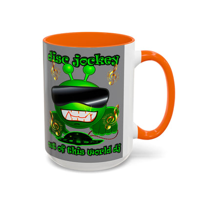 disc jockey - Accent Mug (grey)