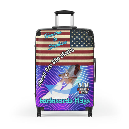 shoot for the stars - Suitcase (purple wave)