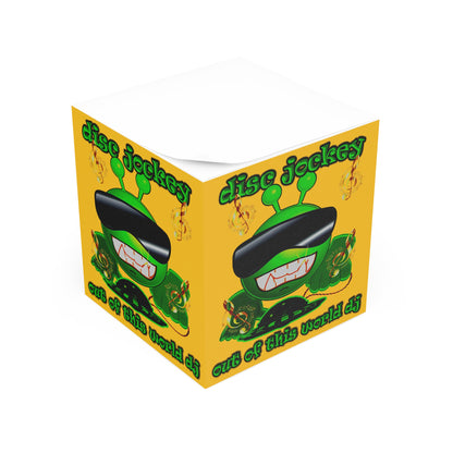 disc jockey - note cube (yellow)