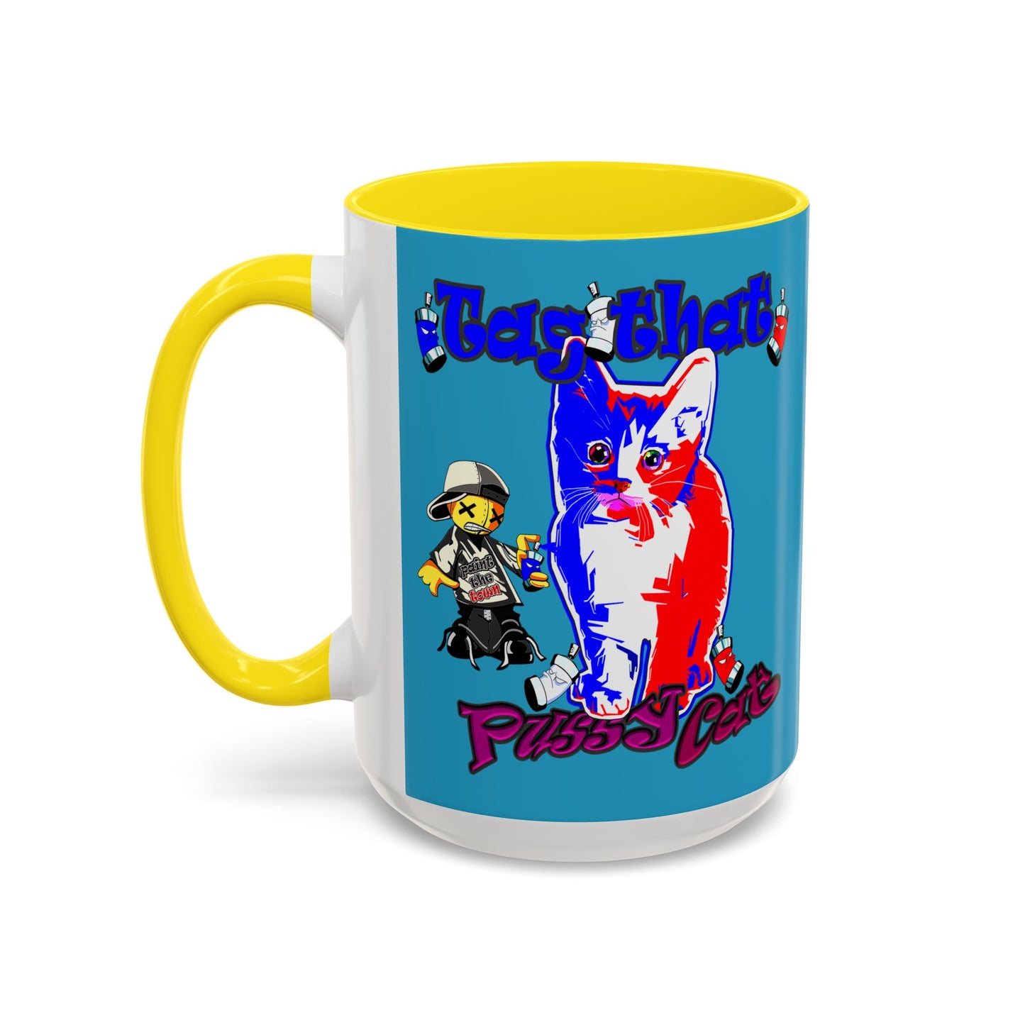 tag that - Accent Mug (turquoise)