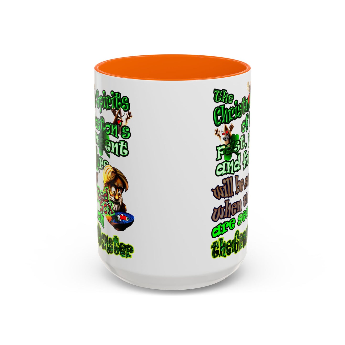 christmas spirits of boston - Accent Mug (white)