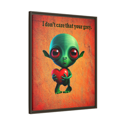 I don't care that your grey - framed canvas art (burnt orange)