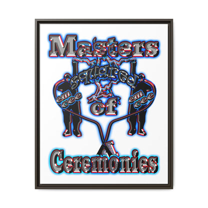 em cee squared - framed canvas art (white)