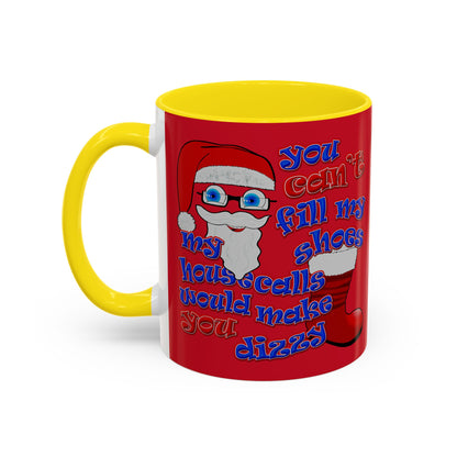 santa's shoes - Accent Mug (dark red)
