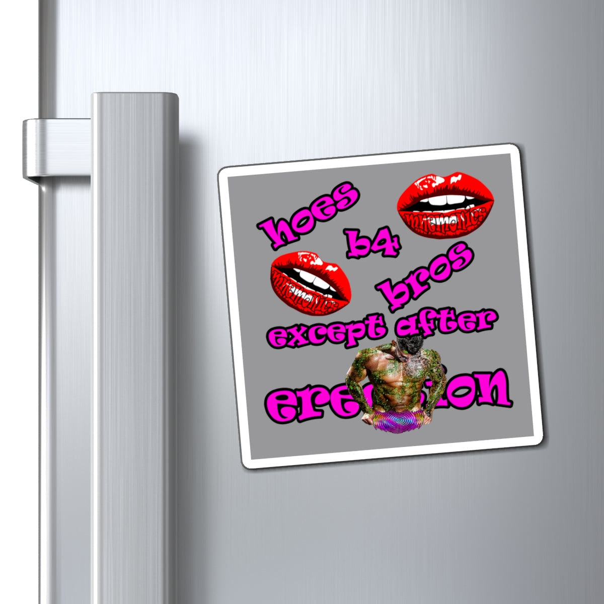 hoes b4 bros - Magnets - (grey)