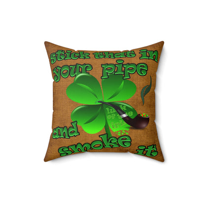 celtics logo - Spun Polyester Square Pillow - (dichromatic brown papyrus)