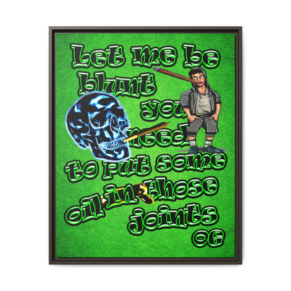 og - framed canvas art (green turf)