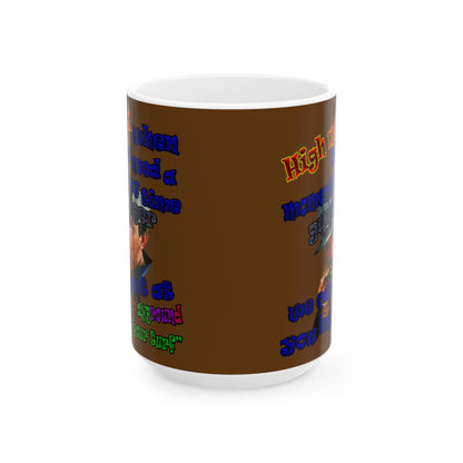 high noon - White Mug (brown)