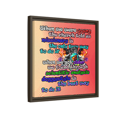 doggystyle - framed canvas art (yellow-orange wave)