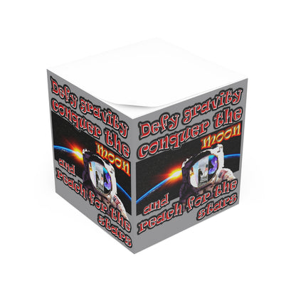 defy conquer reach - note cube (grey)
