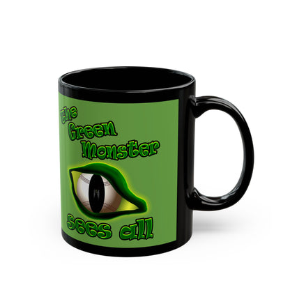 green monster - Black Mug (green)