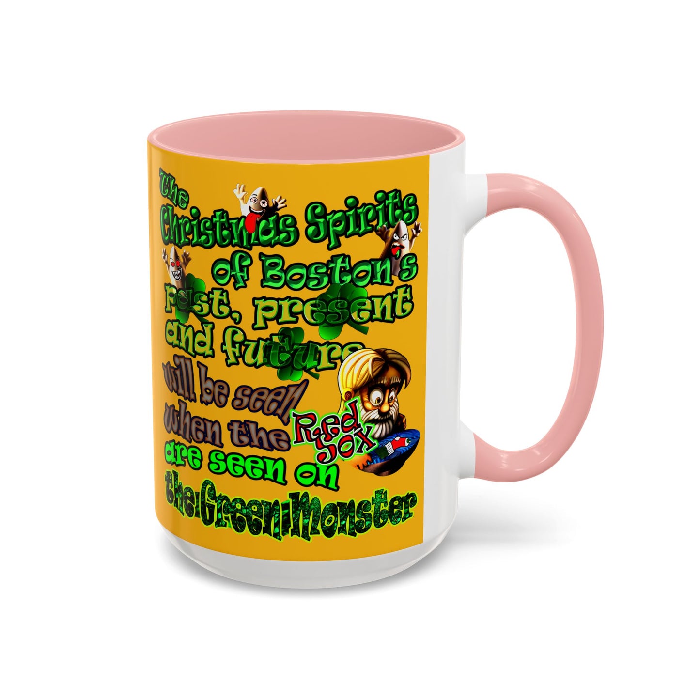 christmas spirits of boston - Accent Mug (yellow)