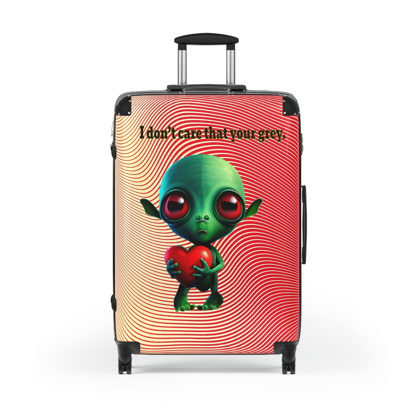 I don't care that your grey - Suitcase (yellow-orange wave)