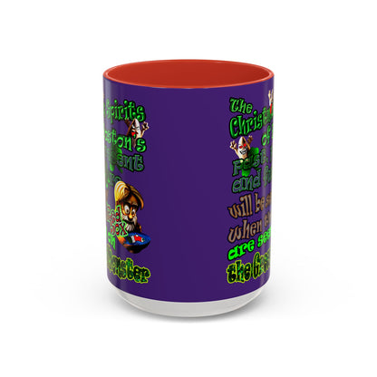 christmas spirits of boston - Accent Mug (purple)