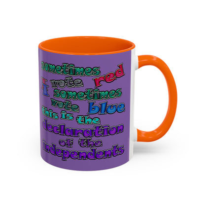 declaration of the independents - Accent Mug (light purple)