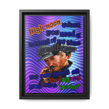 high noon - framed canvas art (purple wave)