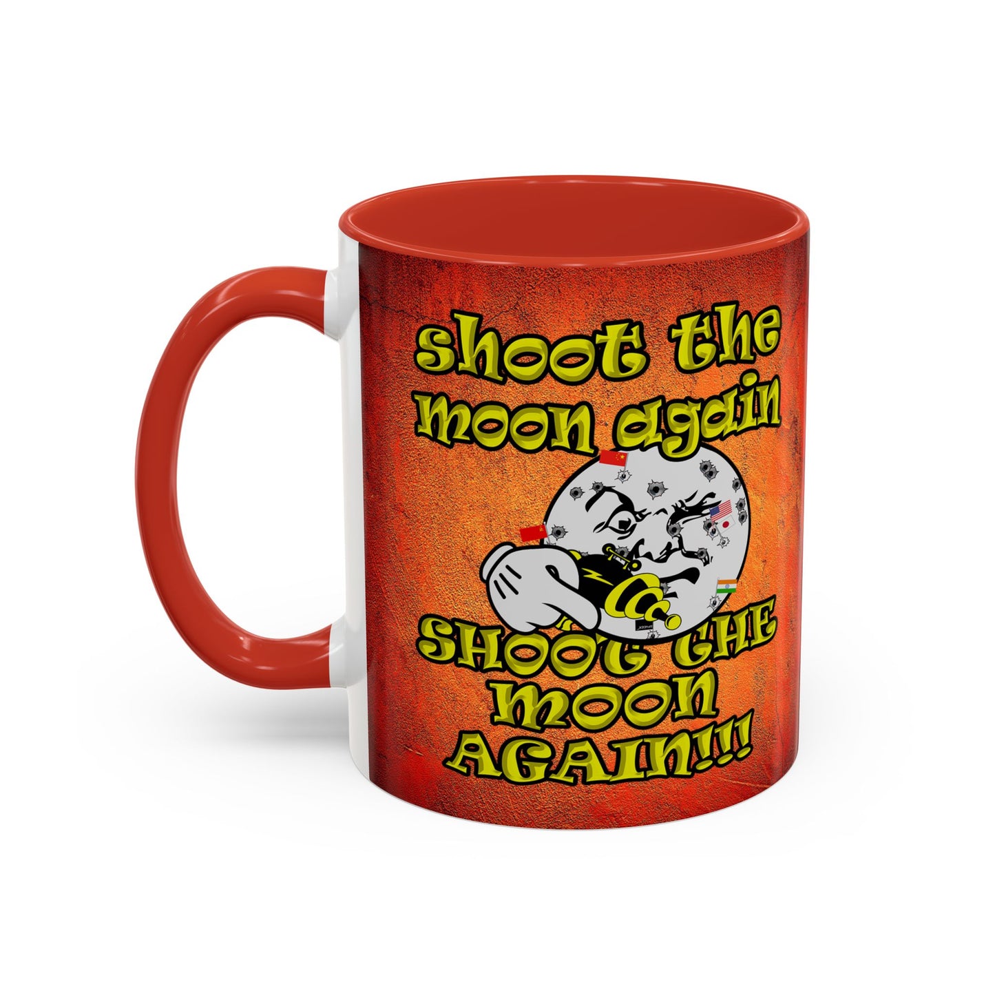 shoot the moon again - Accent Mug (burnt orange)