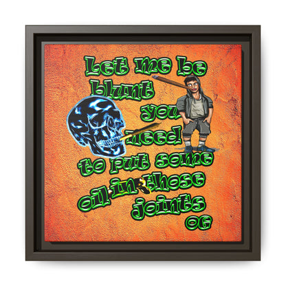 og - framed canvas art (burnt orange)