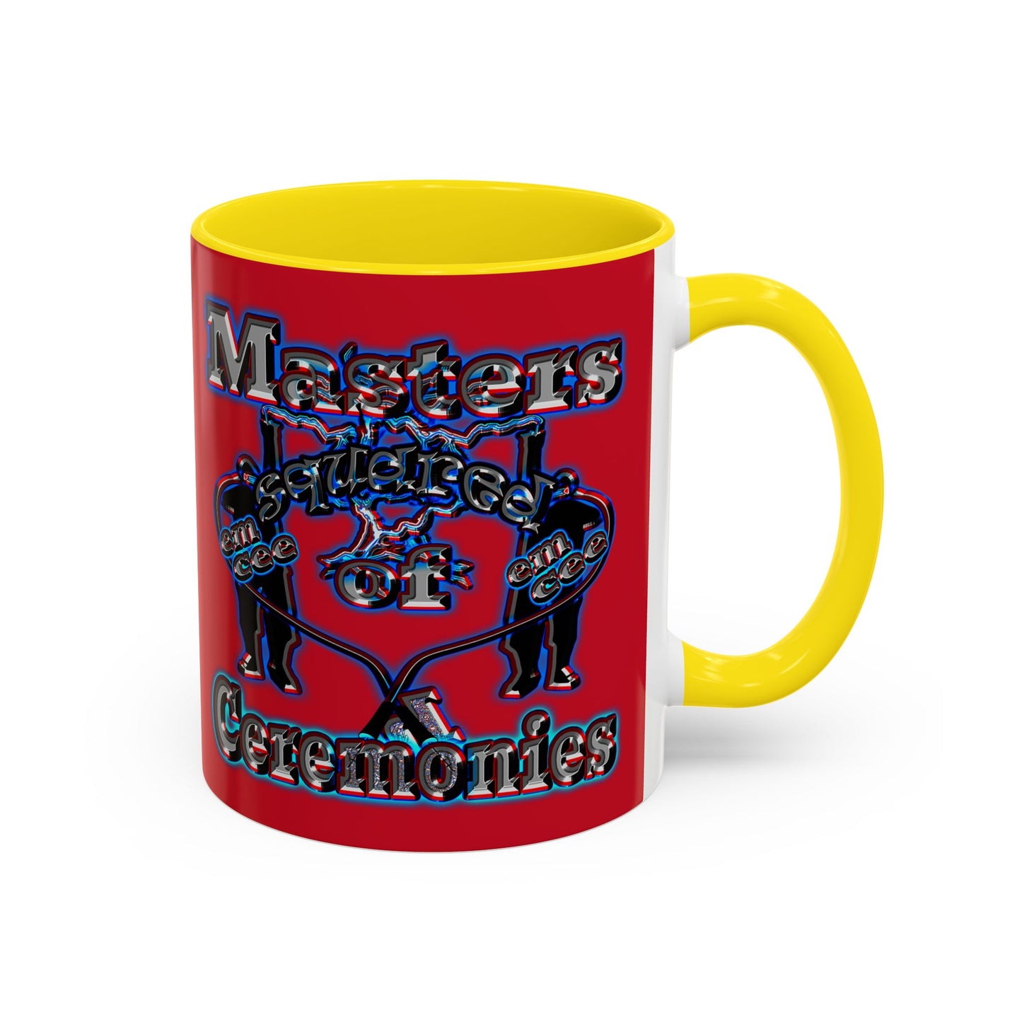 em cee squared - Accent Mug (dark red)