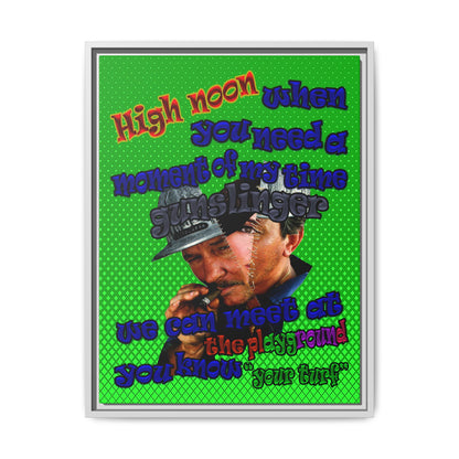high noon - framed canvas art (logo green)