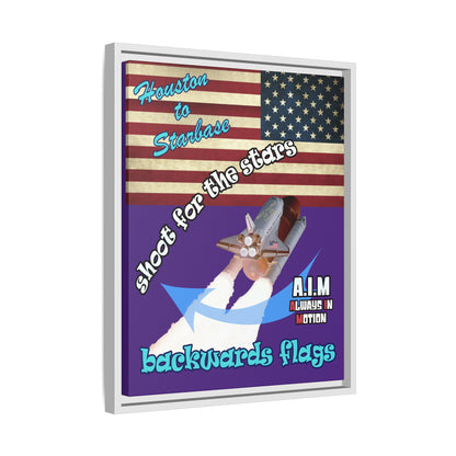 shoot for the stars - framed canvas art (purple)