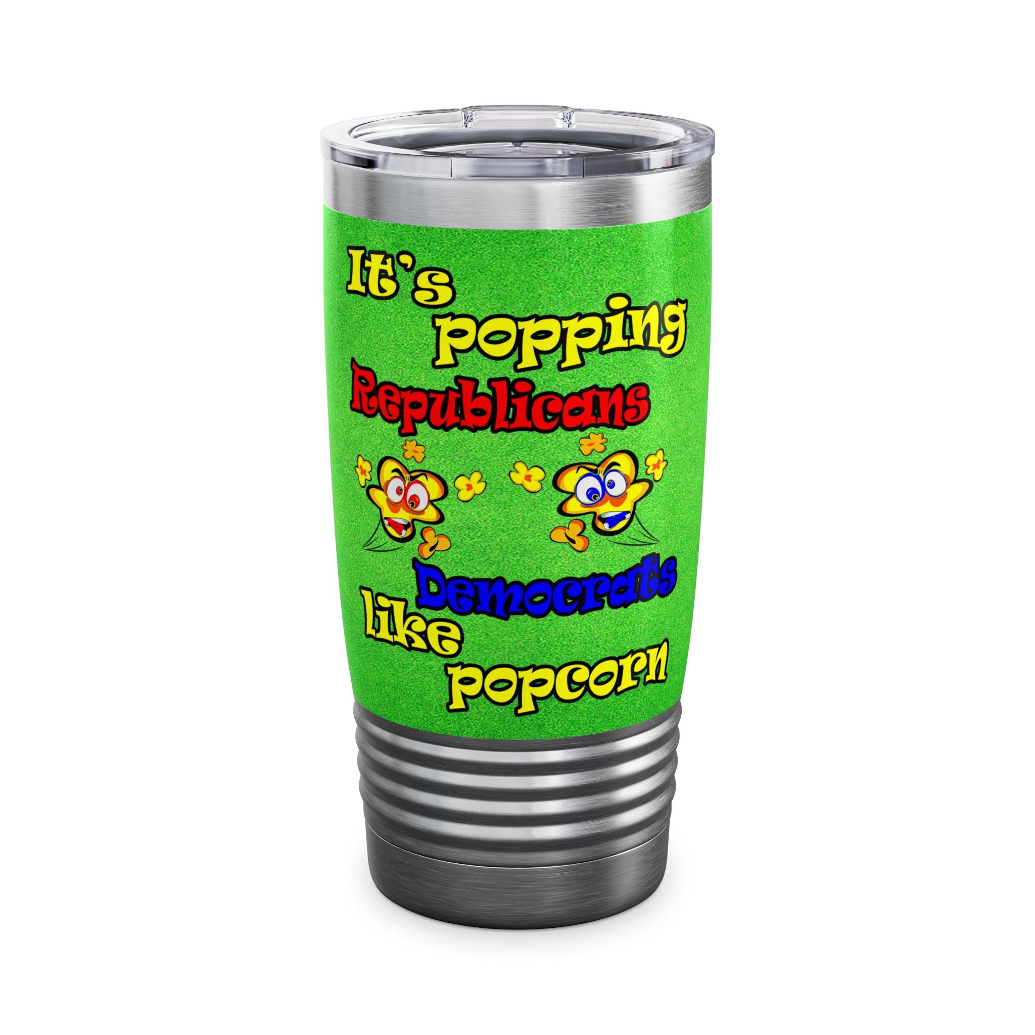 popping like popcorn - Ringneck Tumbler, 20oz (green turf)