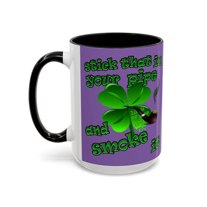 celtics logo - Accent Mug (light purple)