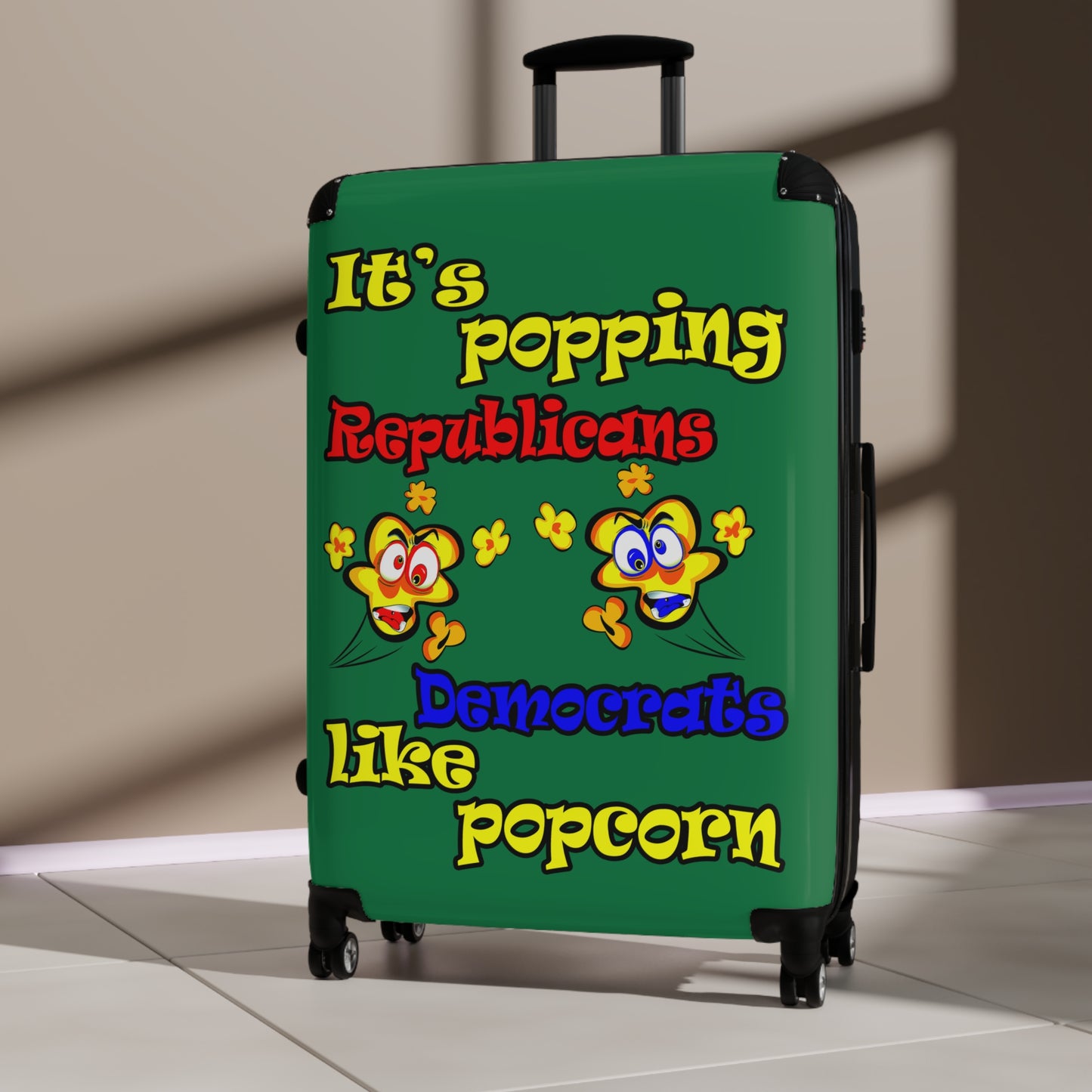 popping like popcorn - Suitcase (dark green)