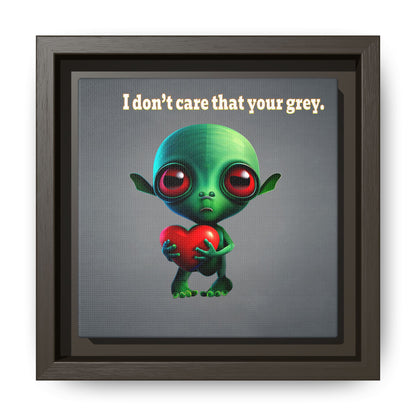 I don't care that your grey - framed canvas art (grey-light grey)