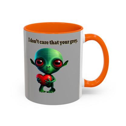 I don't care that your grey - Accent Mug (light grey)