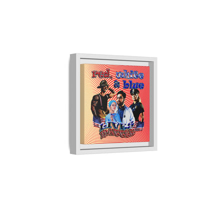 rw&b lives matter - framed canvas art (yellow-orange wave)