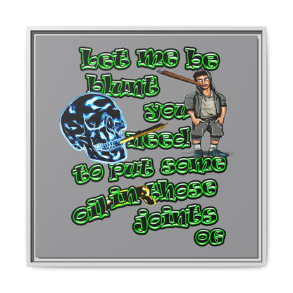og - framed canvas art (grey)