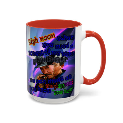 high noon - Accent Mug (grey-pink wave)