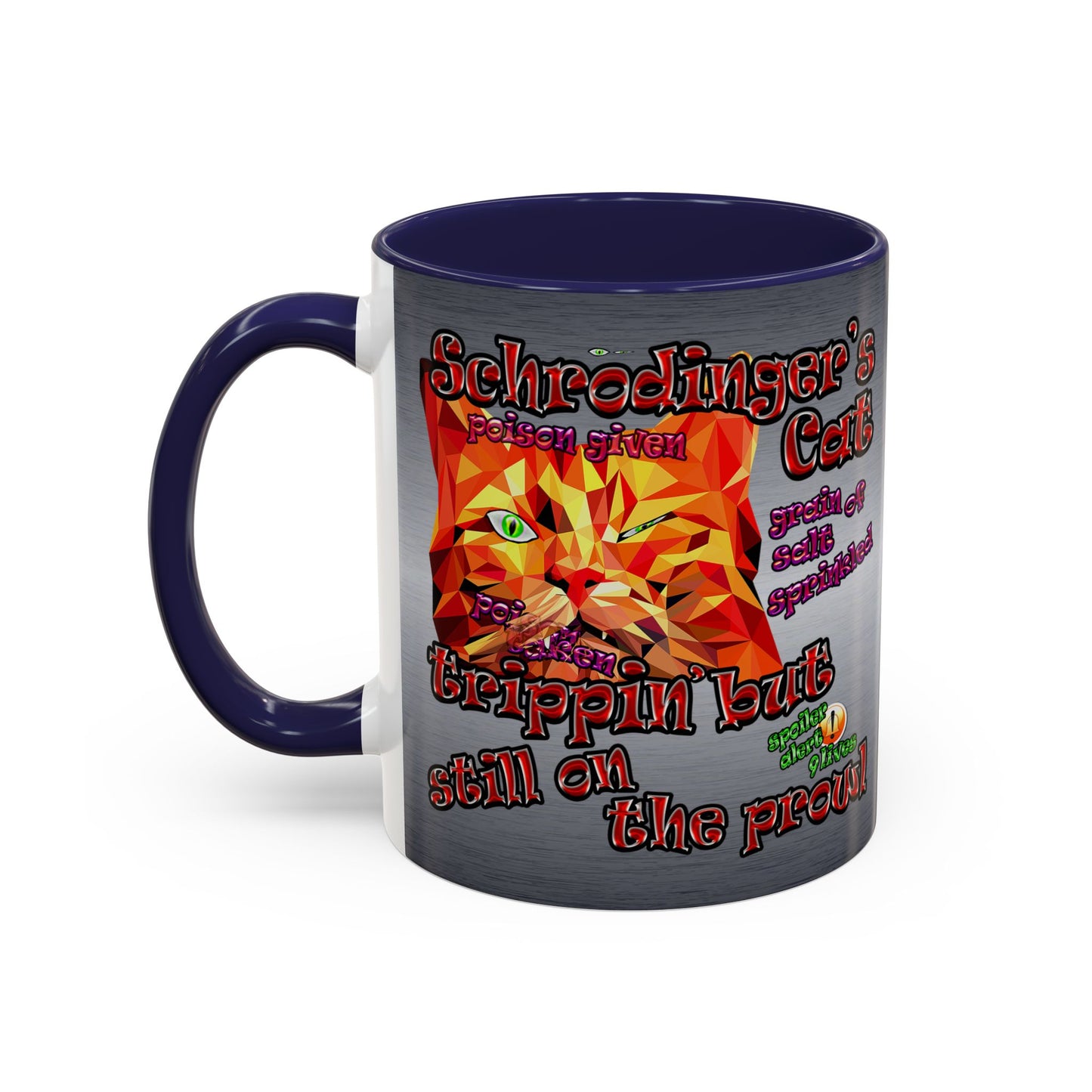 schrodinger's cat - Accent Mug (brushed nickel)