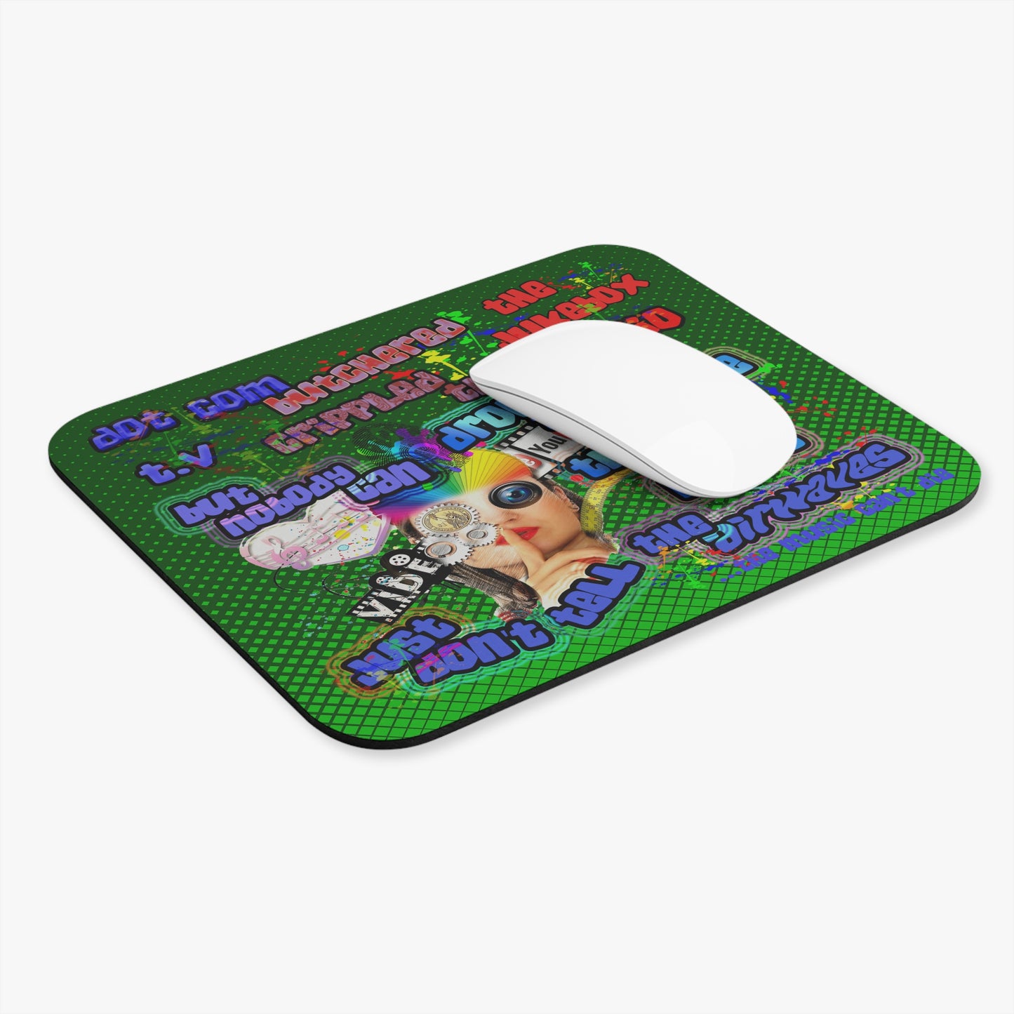 drop the beat - Mouse Pad (Rectangle) (logo green)