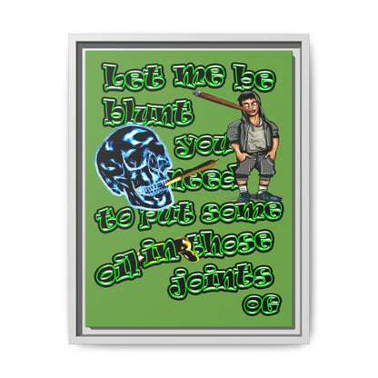 og - framed canvas art (green)