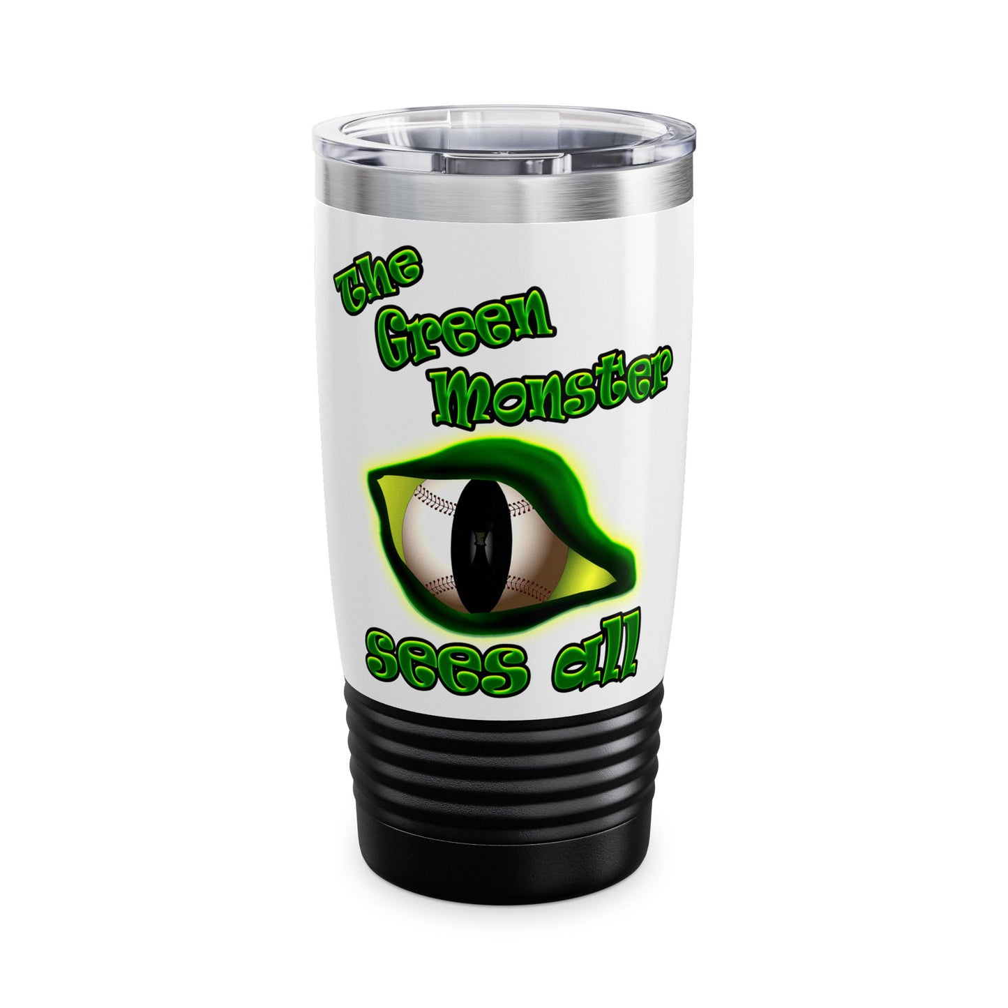 green monster - Ringneck Tumbler, 20oz (white)