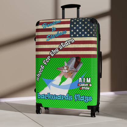 shoot for the stars - Suitcase (logo green)