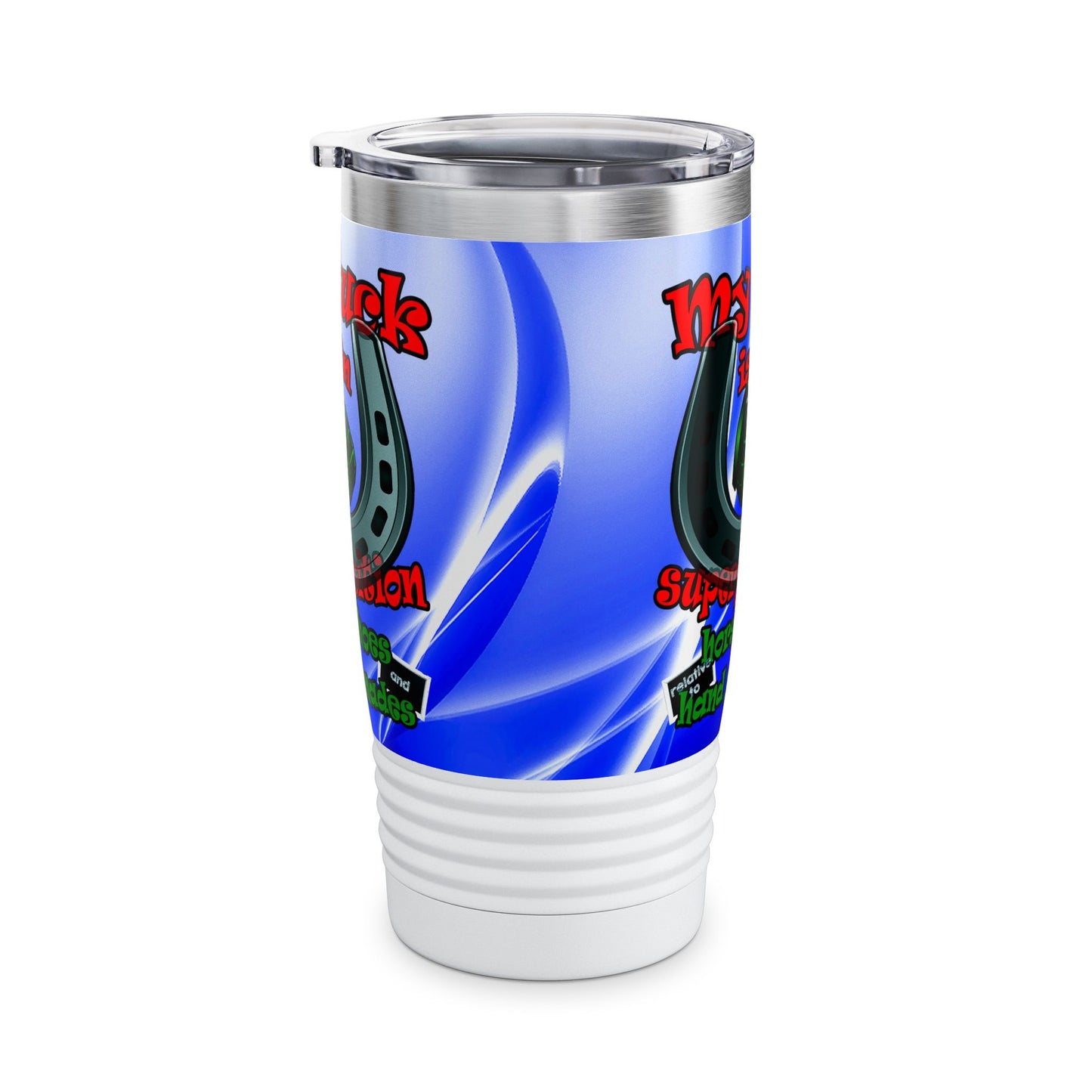 my luck - Ringneck Tumbler, 20oz (blue-white wave)